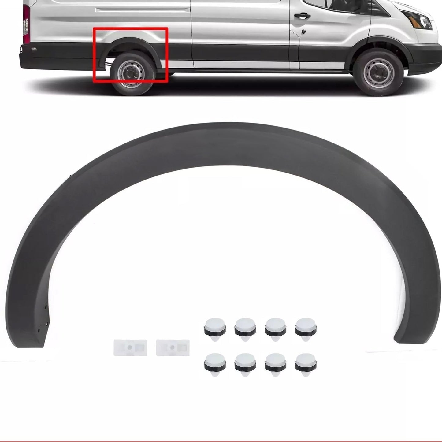 FIT FORD TRANSIT 2015-2019 PASSENGER RIGHT SIDE REAR WHEEL FLARE TRIM MOLDING 