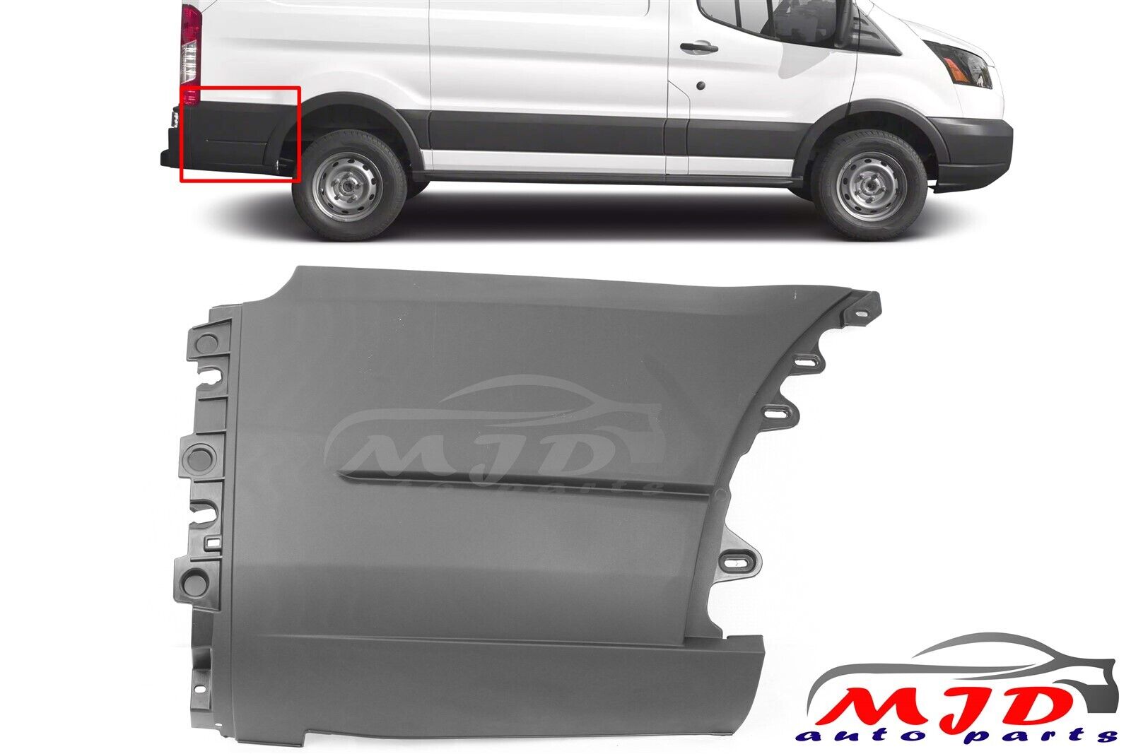 FIT FORD TRANSIT 2015-2019 RIGHT PASSENGER REAR QUARTER PANEL TRIM MOLDING COVER