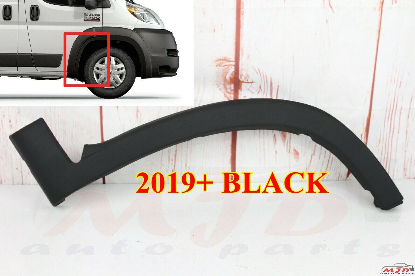  FOR DODGE RAM PROMASTER 2019-2022 FRONT DOOR MOLDING FENDER FLARE TRIM RIGHT