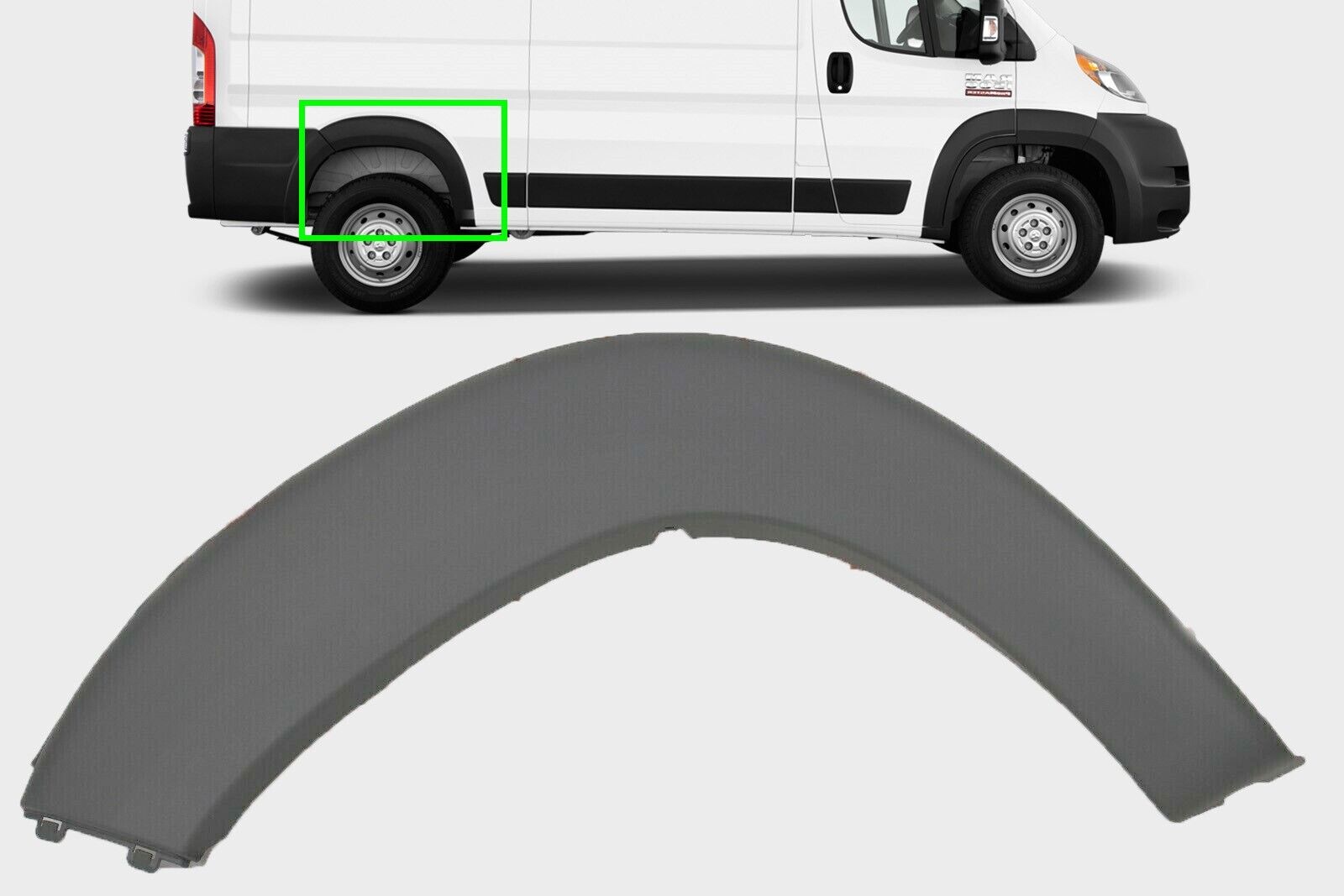 FIT DODGE RAM PROMASTER 2014-2018 RIGHT REAR MOLDING WHEEL TRIM FENDER FLARE