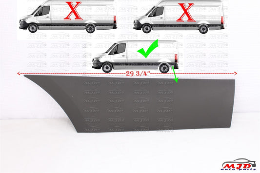 FOR MERCEDES SPRINTER W907 2019-2025 DRIVER SIDE REAR TRIM MOLDING COVER LEFT