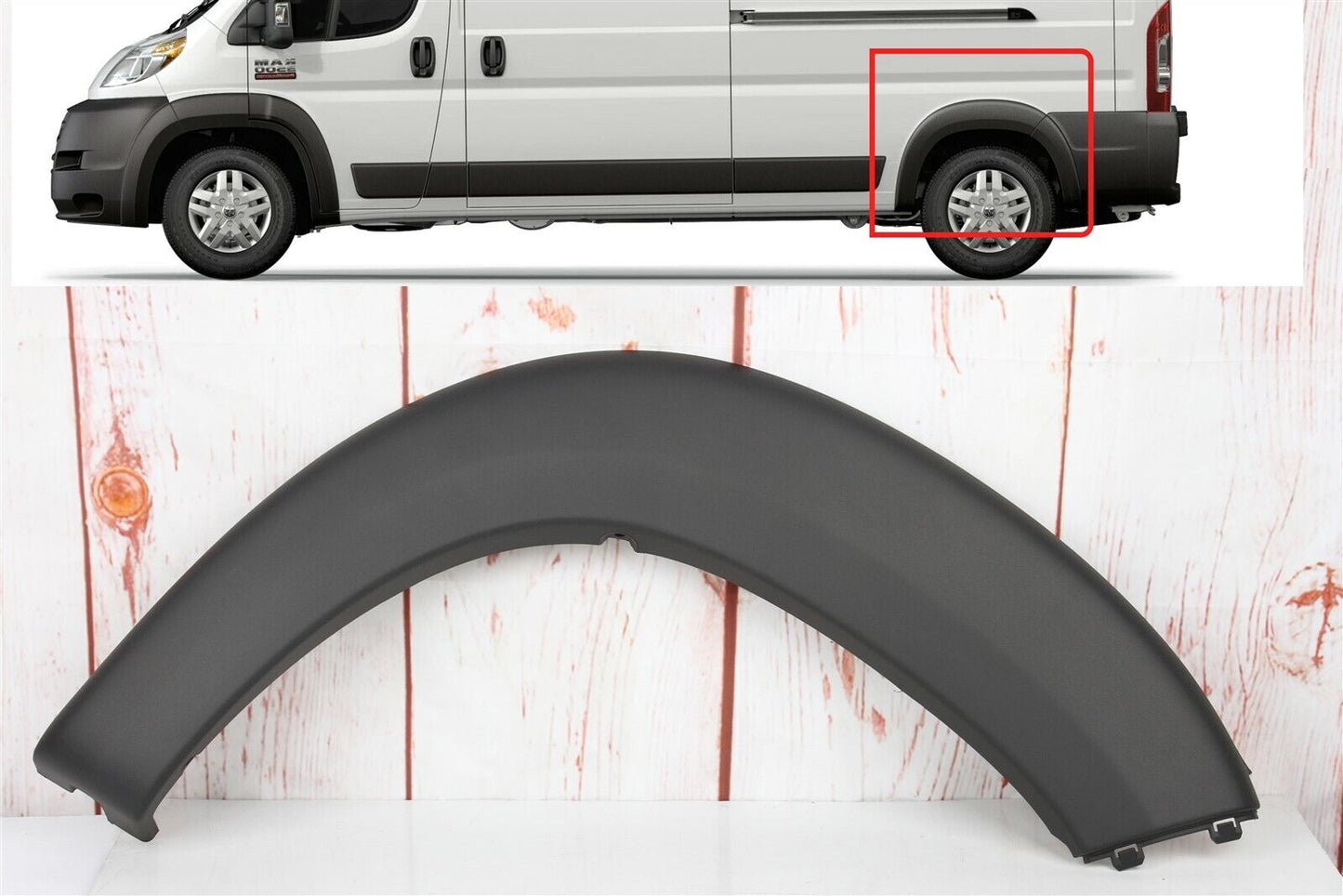 2014-2018 FOR RAM PROMASTER DRIVER REAR MOLDING WHEEL TRIM FENDER FLARE GRAY