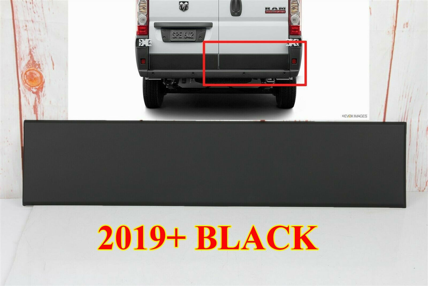 FOR DODGE RAM PROMASTER 2019-2025 PASSENGER RH REAR BACK DOOR TRIM MOLDING COVER