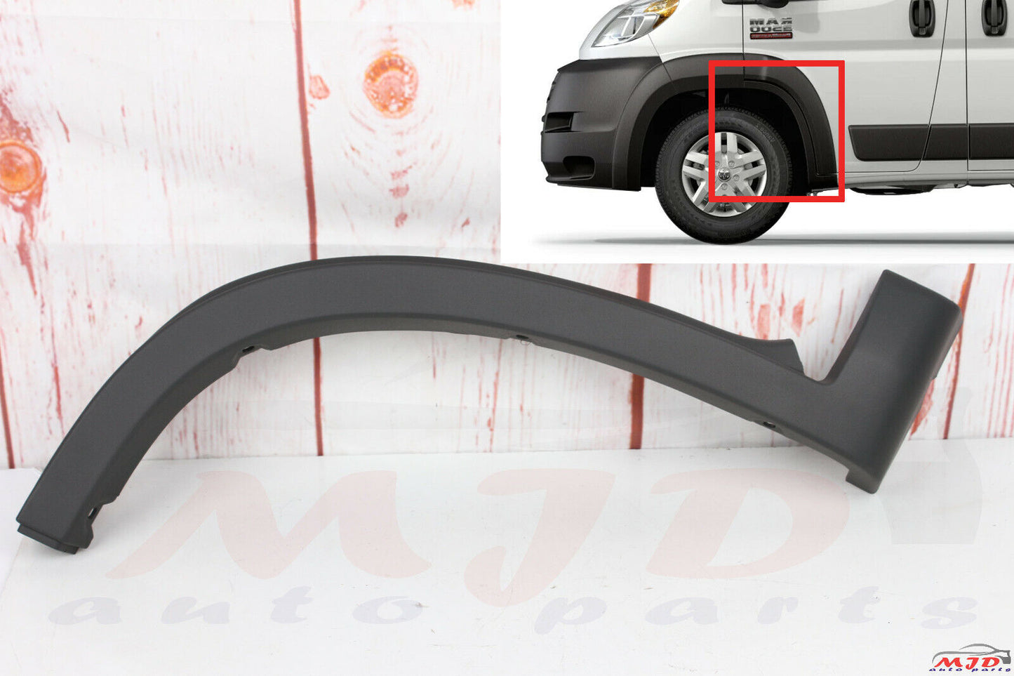 FOR Ram ProMaster 1500 2500 3500 14-18 LH FRONT DOOR MOLDING FENDER FLARE TRIM