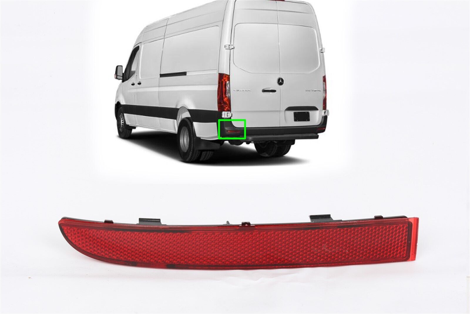 FOR MERCEDES SPRINTER W907 2019-2021 LEFT DRIVER SIDE REAR BUMPER REFLECTOR