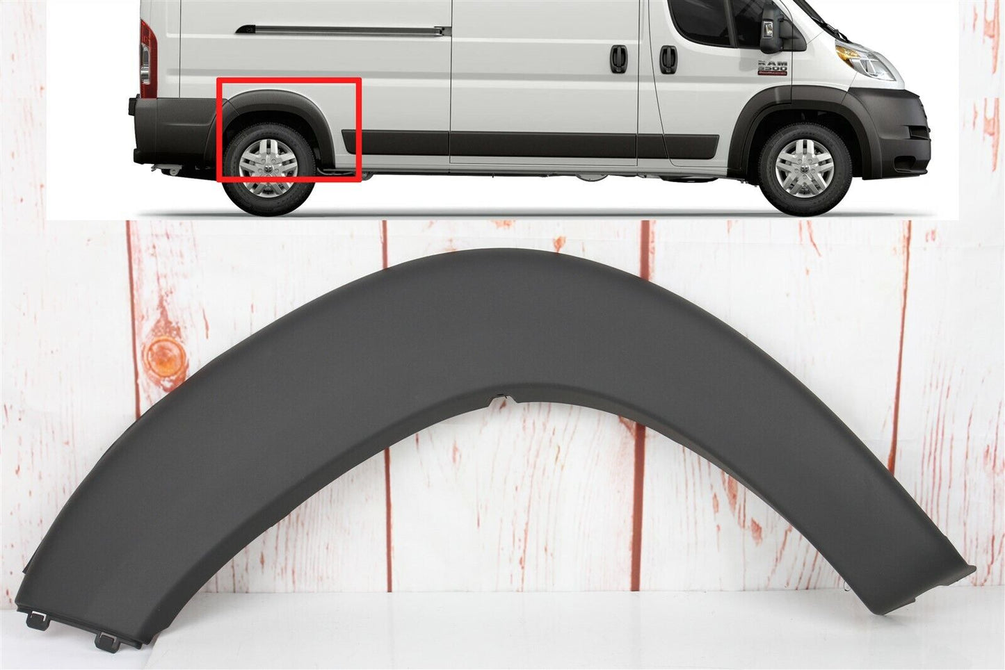 FOR RAM PROMASTER 2014-2018 REAR MOLDING WHEEL TRIM FENDER FLARE RH 1307239070