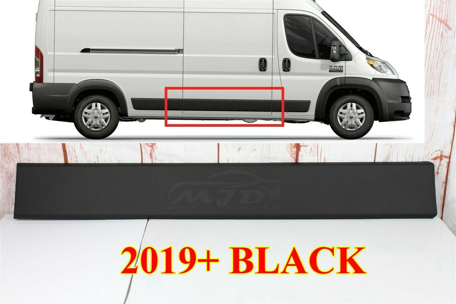 FOR DODGE RAM PROMASTER 2019-2025 PASSENGER RH SLIDING DOOR TRIM MOLDING COVER