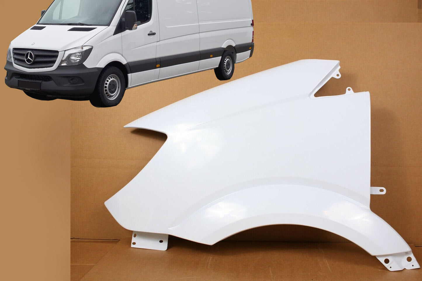 MERCEDES SPRINTER W906 2014-2018 LEFT DRIVER FENDER Arctic White FACELIFT