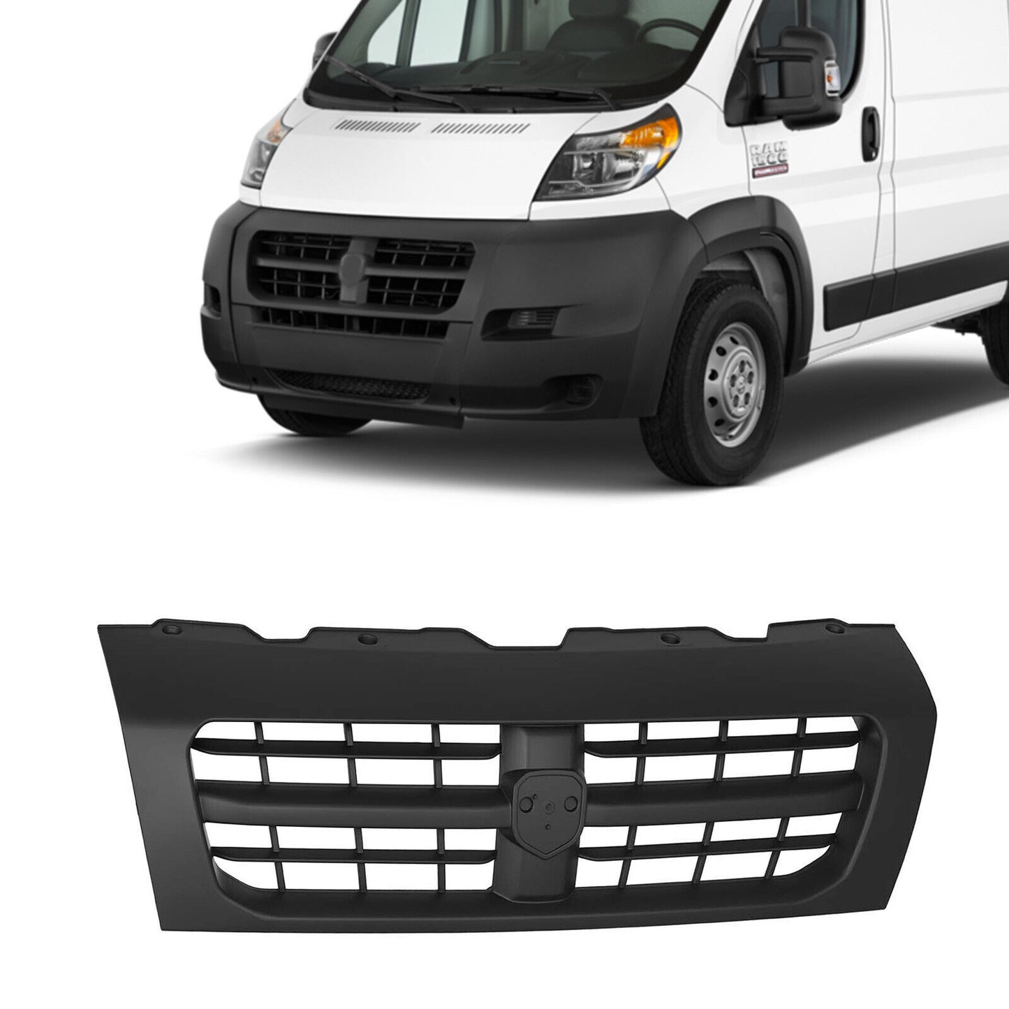 For Dodge Ram ProMaster 2014-2018 FRONT BUMPER CENTER + GRILL + CORNER COVERS