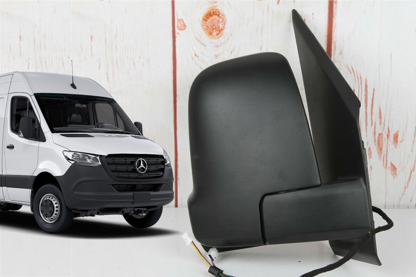 MERCEDES SPRINTER W907 2019-2024 PASSENGER DOOR MIRROR HEATED MANUAL FOLDING