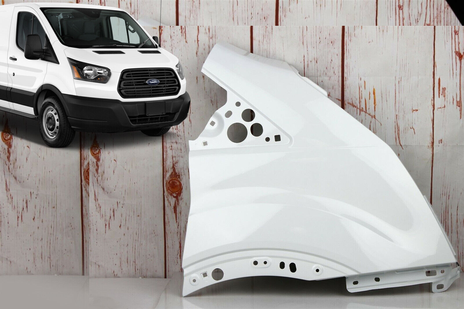 FOR FORD TRANSIT 2015-2019 PASSENGER SIDE RIGHT FENDER PANEL WHITE COLOR CODE Z2