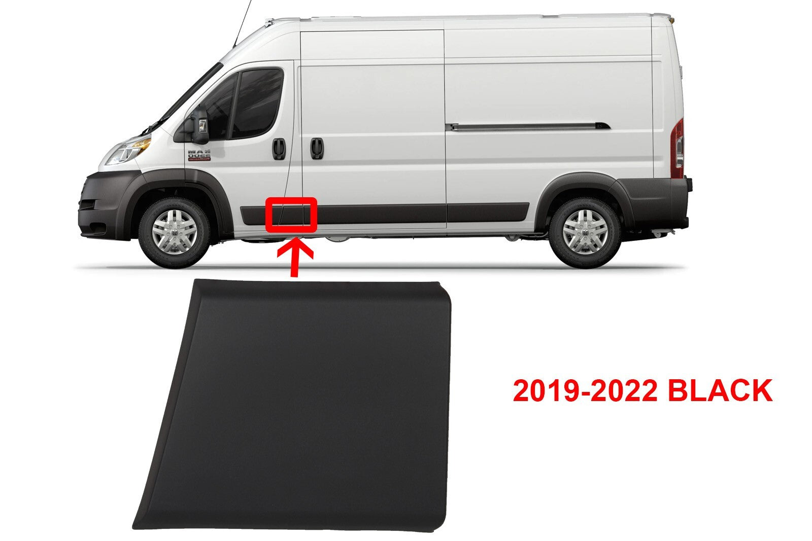 FOR DODGE RAM PROMASTER 2019-2025 DRIVER B PILLAR TRIM DOOR MOLDING COVER LEFT