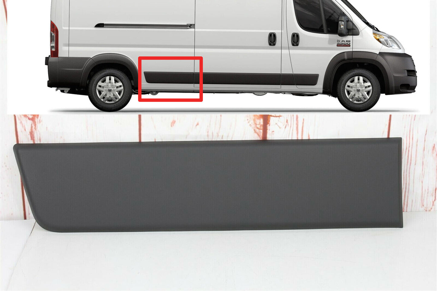 For Dodge Ram ProMaster 2014-2018 REAR RIGHT QUARTER PANEL TRIM MOLDING COVER