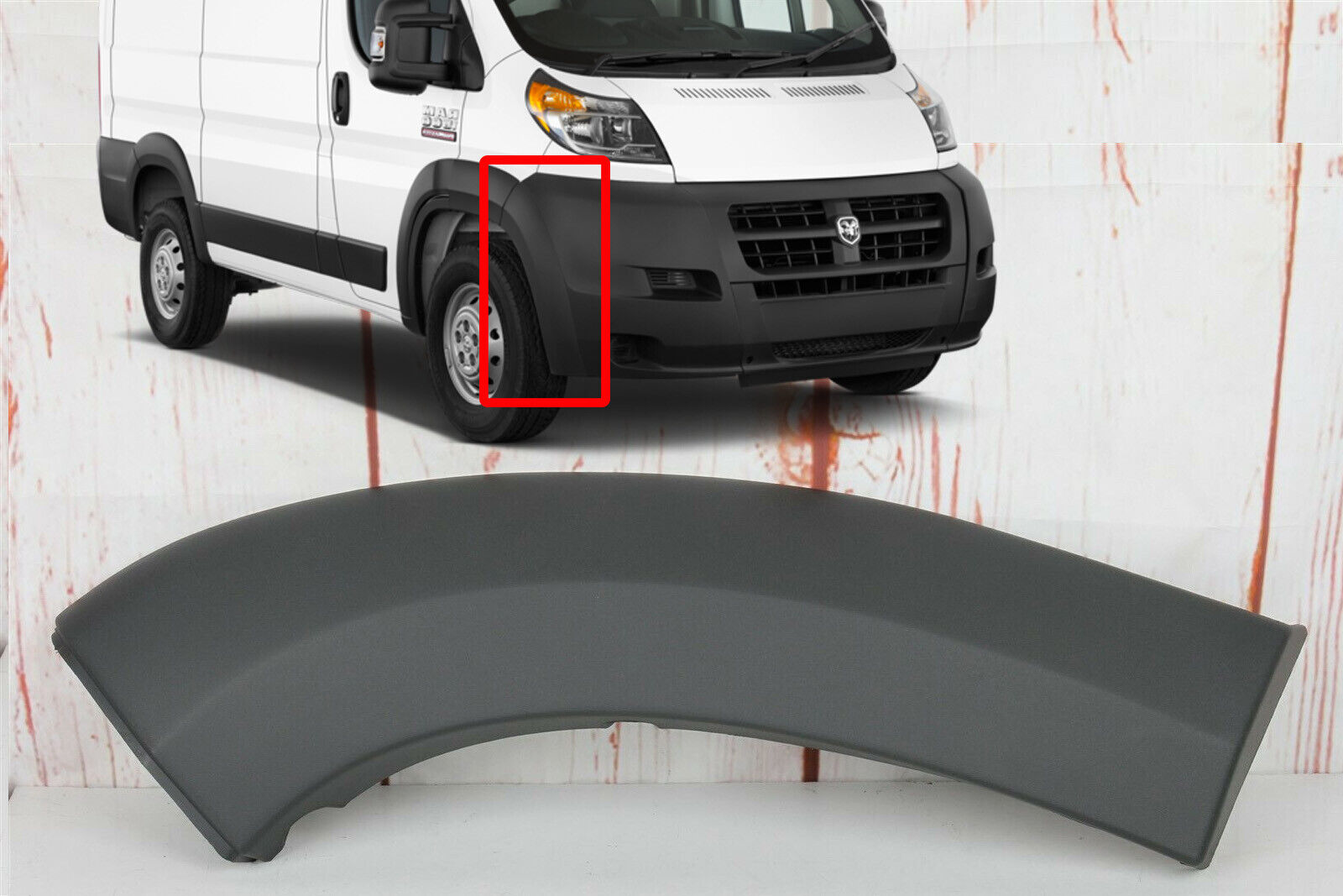 FOR DODGE RAM PROMASTER 2014-2018 FRONT BUMPER MOLDING TRIM FENDER FLARE RIGHT