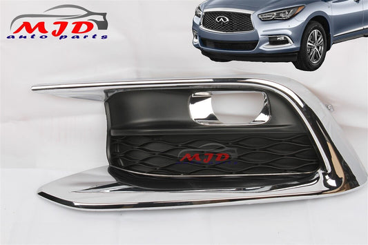 FOR INFINITI QX60 2016-2020 Front Bumper Fog Light Grille Left Driver Bezel Trim