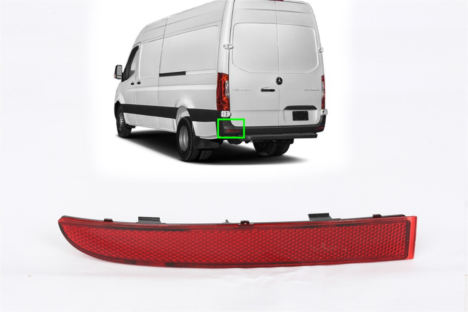 FOR MERCEDES SPRINTER W907 2019-2024 LEFT DRIVER SIDE REAR BUMPER REFLECTOR