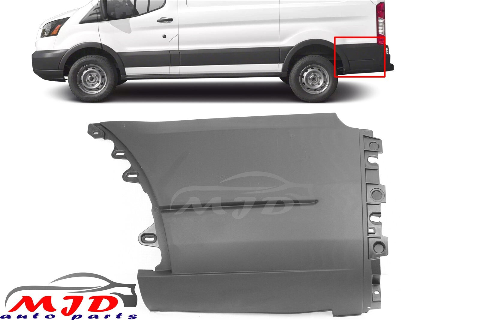 FIT FORD TRANSIT 2015-2024 LEFT DRIVER REAR QUARTER PANEL TRIM MOLDING COVER