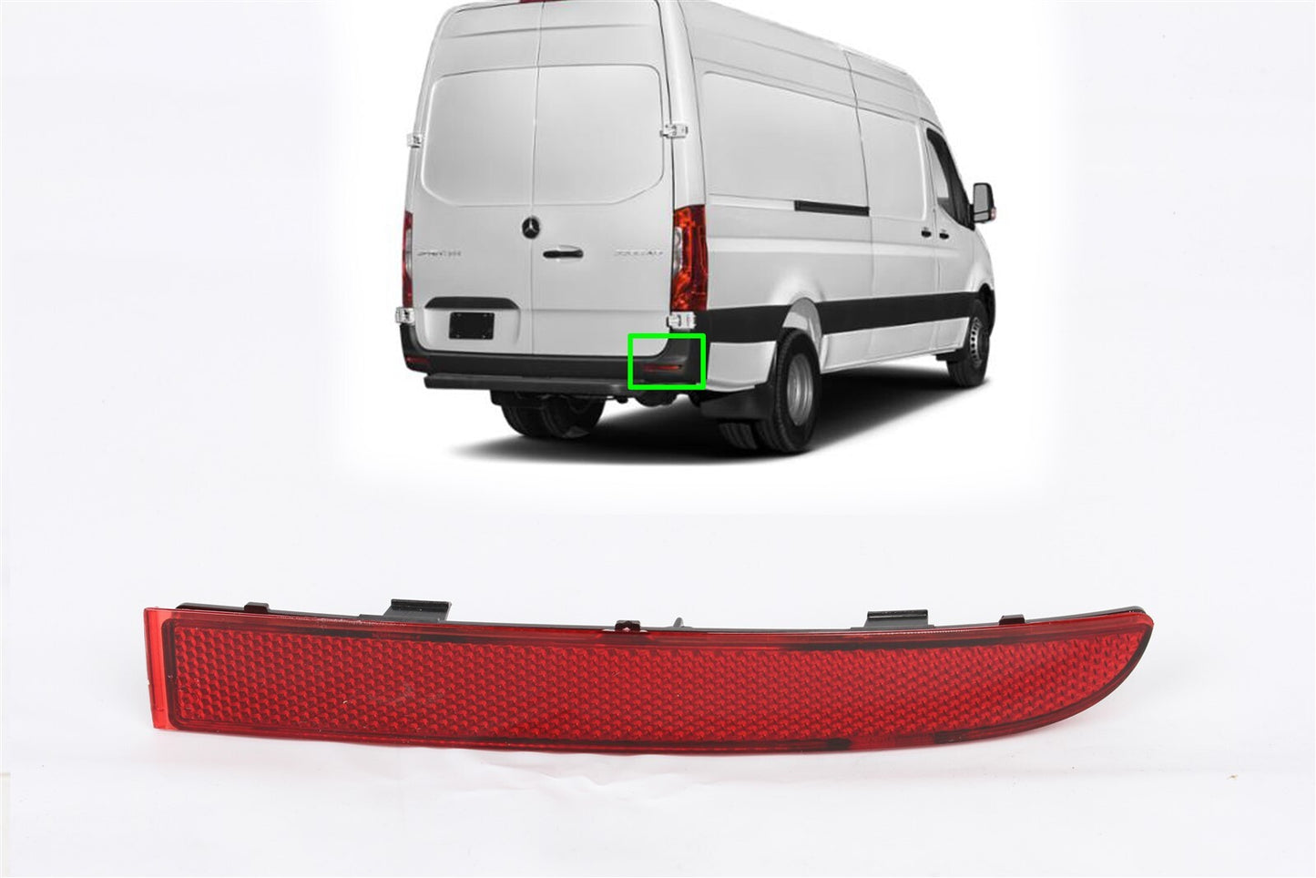 FOR MERCEDES SPRINTER W907 2019-2024 PASSENGER RIGHT SIDE REAR BUMPER REFLECTOR