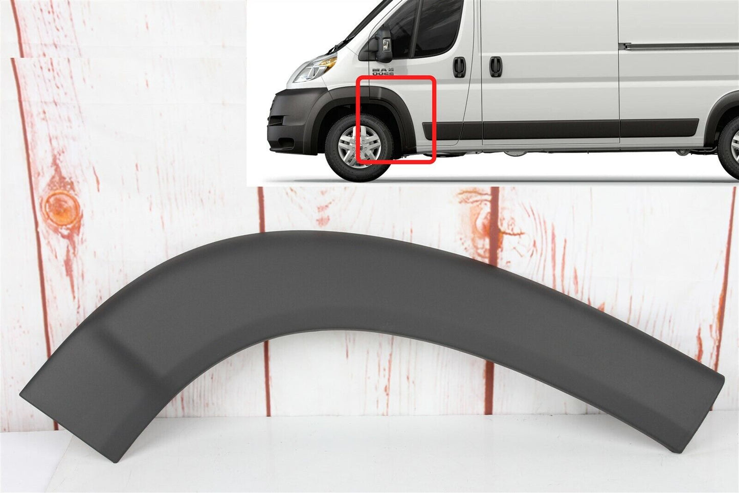 FOR DODGE RAM PROMASTER 2014-2018 FRONT DOOR MOLDING WHEEL TRIM FENDER FLARE LH