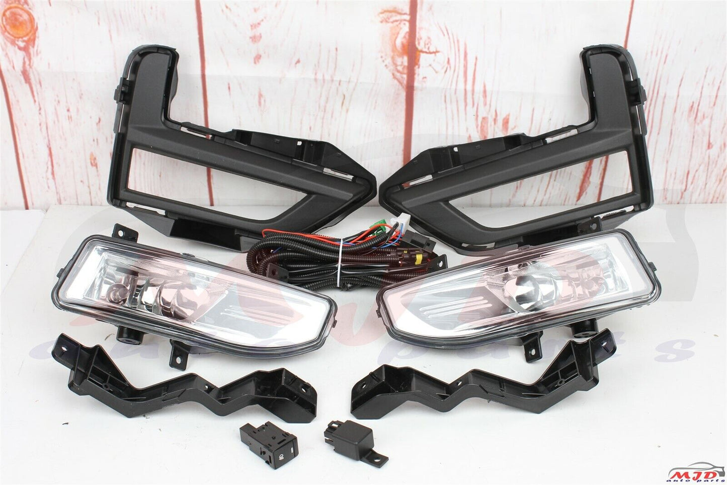 FOR NISSAN ROGUE 2017-2020 FRONT BUMPER FOG LIGHT GRILL COVER BEZEL WIRING KIT