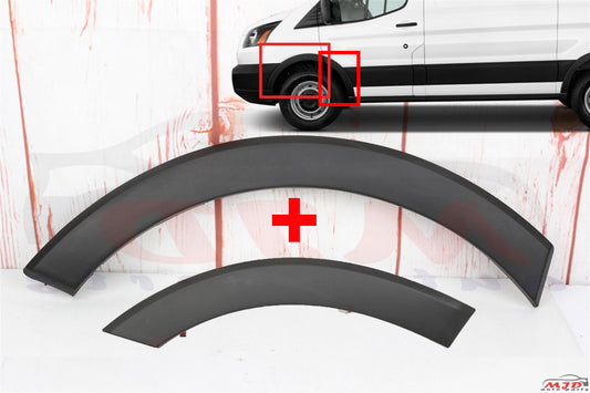 FOR FORD TRANSIT 2015-2022 LEFT DRIVER SIDE DOOR + FENDER FLARE MOLDING TRIM