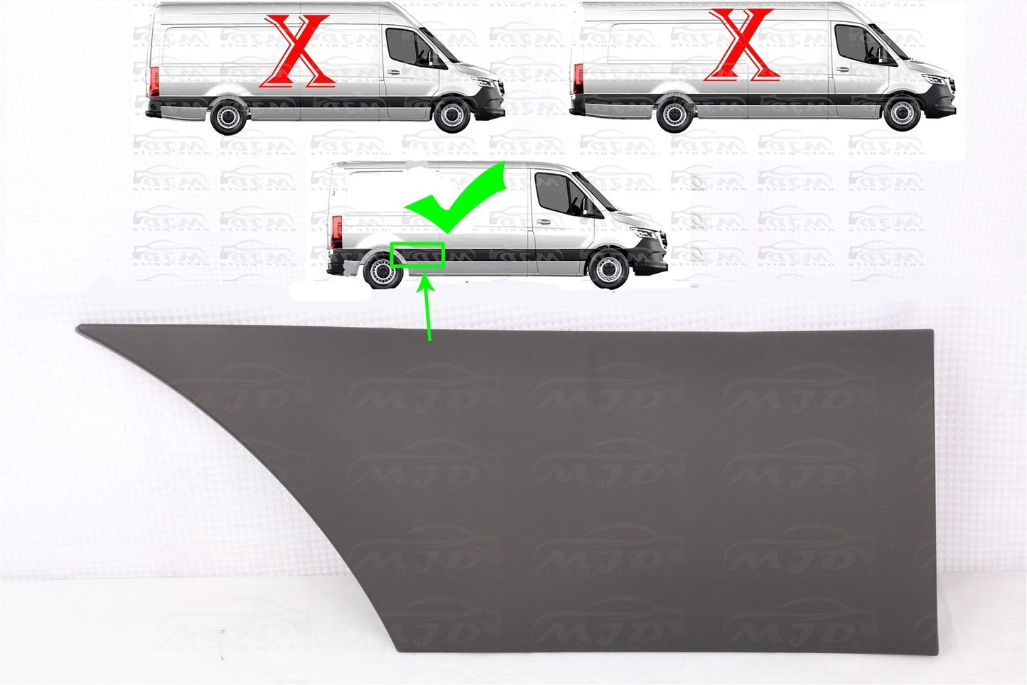 FOR MERCEDES SPRINTER W907 2019-2024 PASSENGER SIDE REAR TRIM MOLDING COVER RH