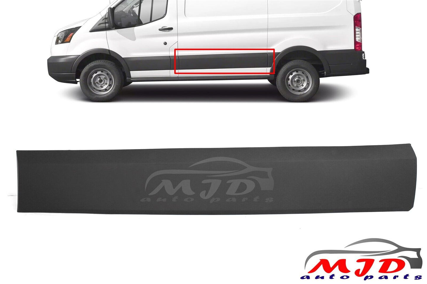 FIT FORD TRANSIT 2015-2019 LEFT DRIVER SIDE SLIDING DOOR TRIM MOLDING COVER