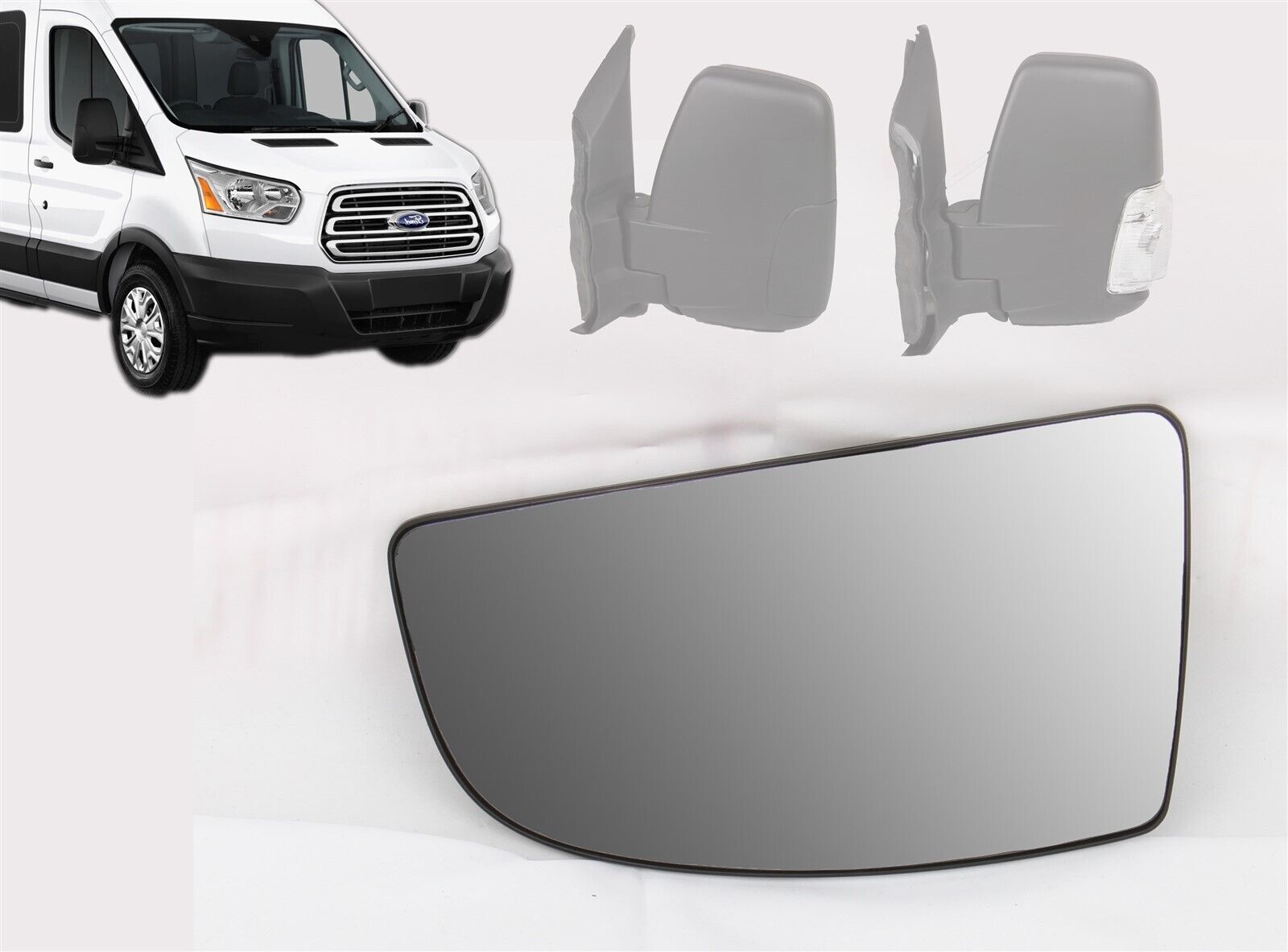 FOR FORD TRANSIT 2015-2022 LEFT DRIVER SIDE LOWER MIRROR GLASS WIDE MIRROR