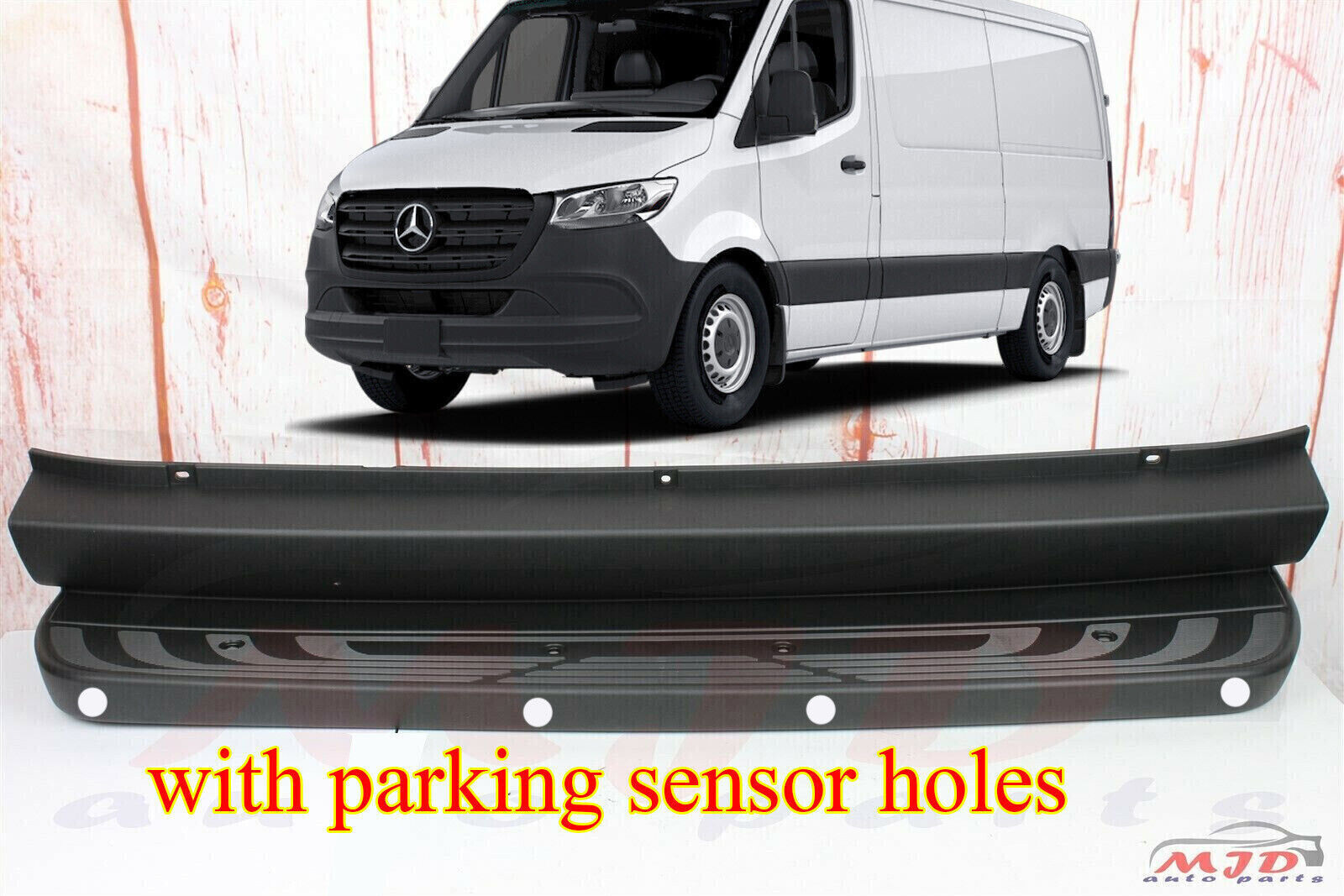 FOR MERCEDES SPRINTER W907 2019-2023 REAR BUMPER FOOT STEP W PARKING SENSOR HOLE