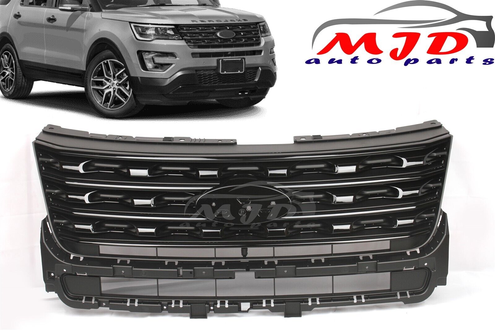 FIT FORD EXPLORER 2016 2017 FACELIFT FRONT BUMPER GRILL GRILLE BLACK