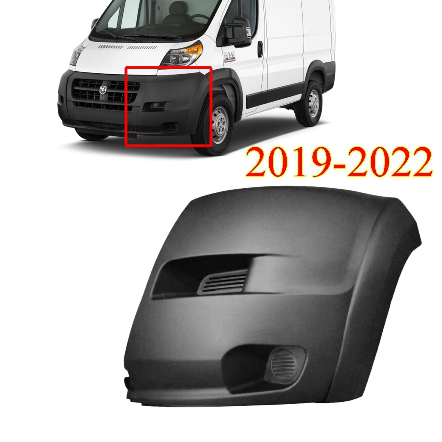 FOR Dodge Ram ProMaster 2500 3500 2019-2022 DRIVER LH FRONT BUMPER CORNER COVER