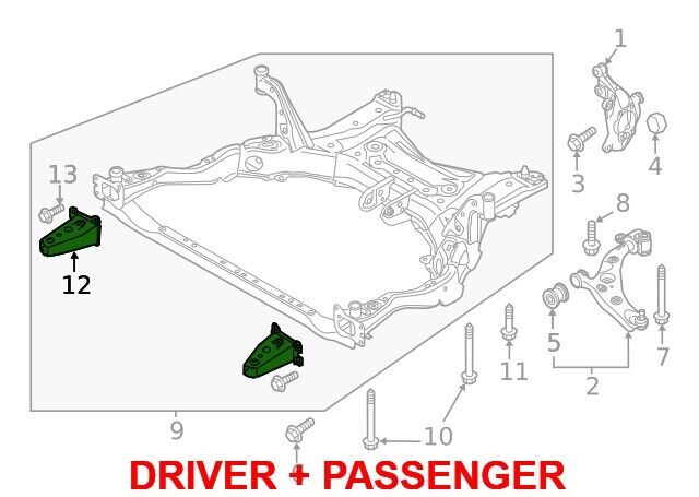 FOR MAZDA CX5 2013-2023 6 2014-2021 3 2014-2018 Engine Subframe Cradle Brackets