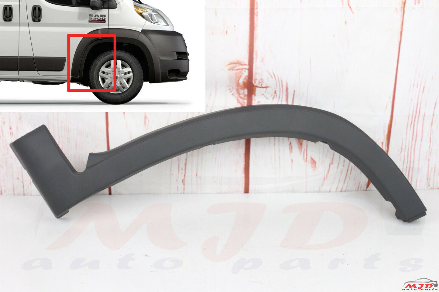 FOR Ram ProMaster 1500 2500 3500 14-18 RH FRONT DOOR MOLDING FENDER FLARE TRIM