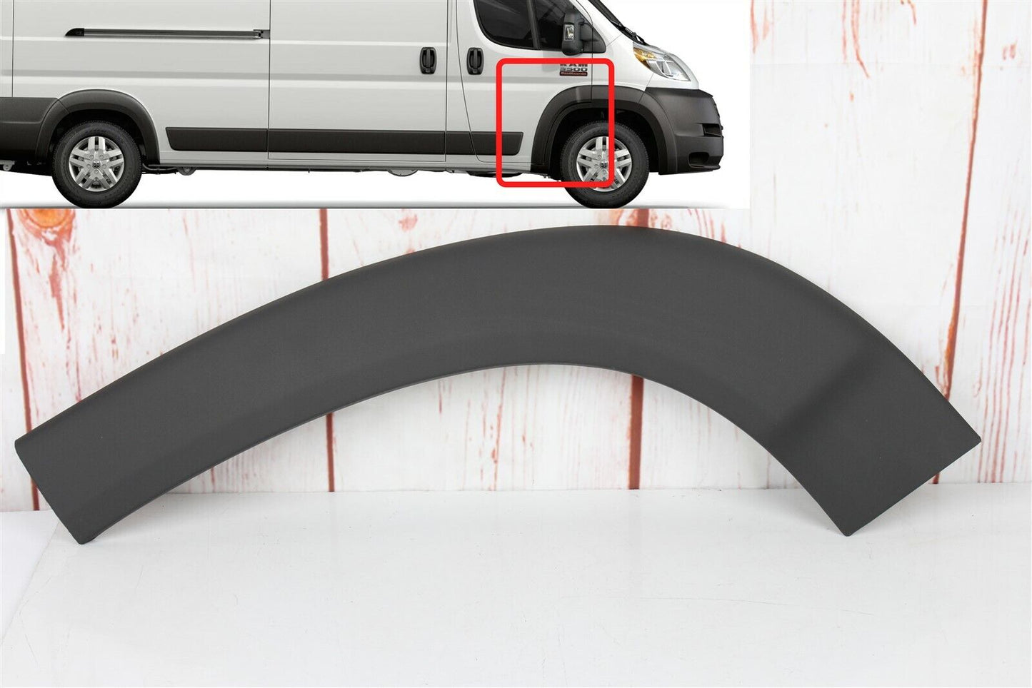 FOR DODGE RAM PROMASTER 14- FRONT DOOR MOLDING WHEEL TRIM FENDER FLARE RH