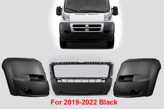 For Dodge Ram ProMaster 2500 3500 2019-2022 FRONT BUMPER CENTER + CORNER COVERS