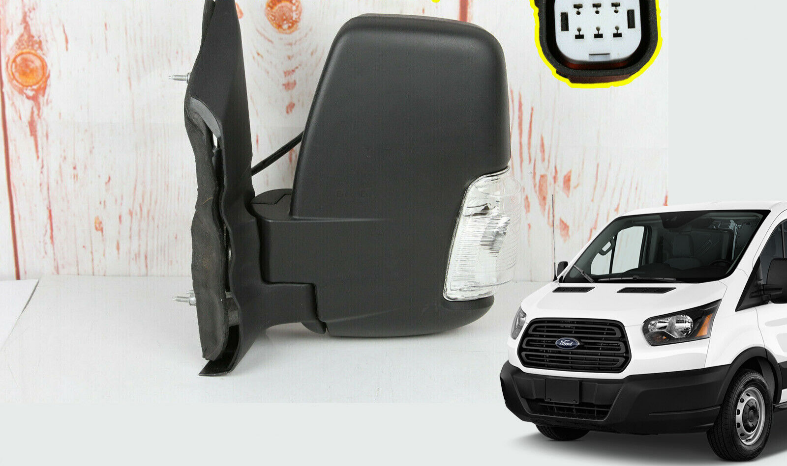FOR FORD TRANSIT 2015-2022 LEFT DRIVER DOOR POWER MIRROR SIGNAL EK4Z-17683-DB