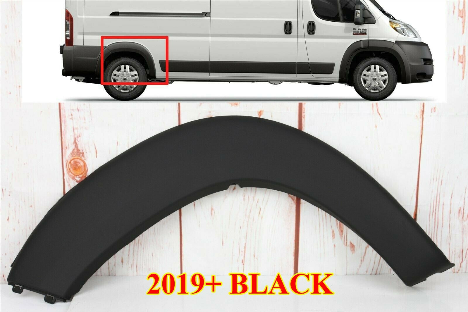 FOR DODGE RAM PROMASTER 2019-2025 REAR MOLDING WHEEL TRIM FENDER FLARE PASSENGER