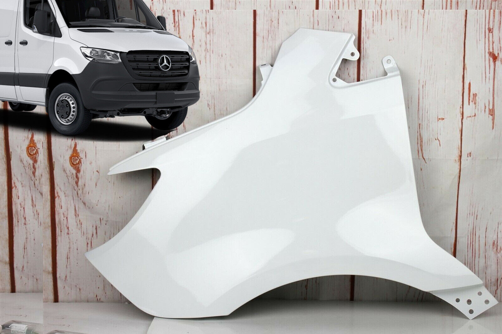 MERCEDES SPRINTER W907 2019-2023 LEFT DRIVER SIDE FENDER WHITE 9147