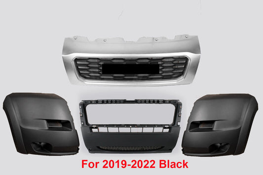 For Dodge Ram ProMaster 2019-2022 FRONT BUMPER CENTER + GRILL + CORNER COVERS