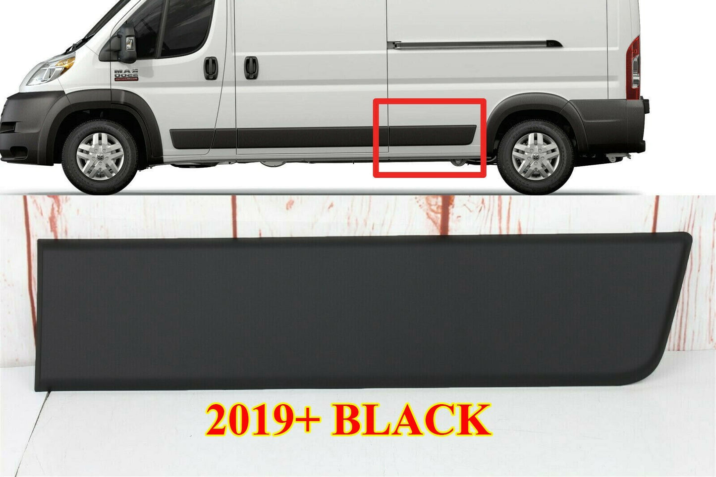  FOR DODGE RAM PROMASTER 2019-2025 REAR QUARTER PANEL TRIM MOLDING EXTENDED LEFT