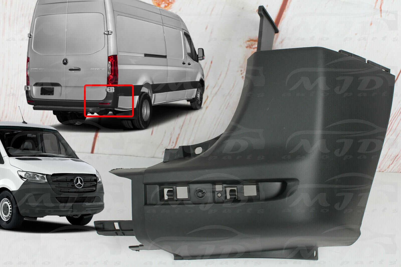 FOR MERCEDES SPRINTER W907 2019-2023 Rear Bumper Corner Cover Panel Passenger