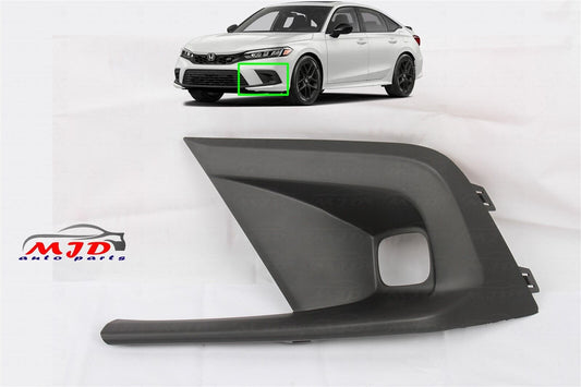 FOR HONDA CIVIC 2021-2023 DRIVER FRONT BUMPER FOG LIGHT GRILL BEZEL COVER TRIM