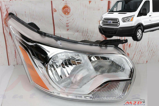 FOR FORD TRANSIT 2015-2022 RIGHT PASSENGER SIDE CHROME HEADLIGHT HALOGEN