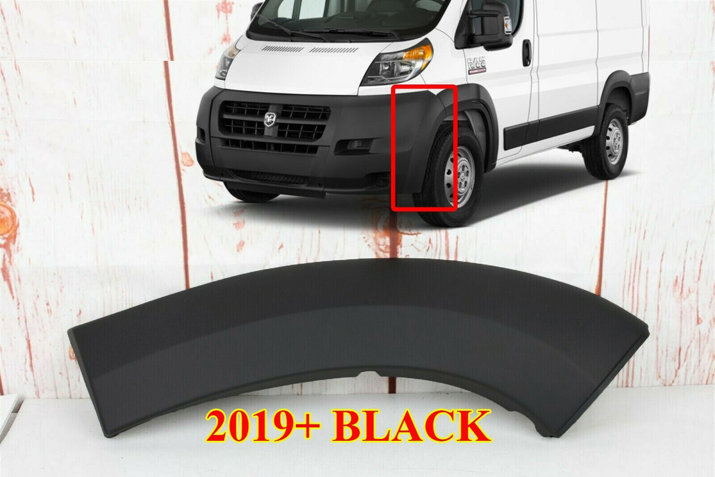 FOR DODGE RAM PROMASTER 2019-2023 FRONT BUMPER MOLDING TRIM FENDER FLARE LEFT