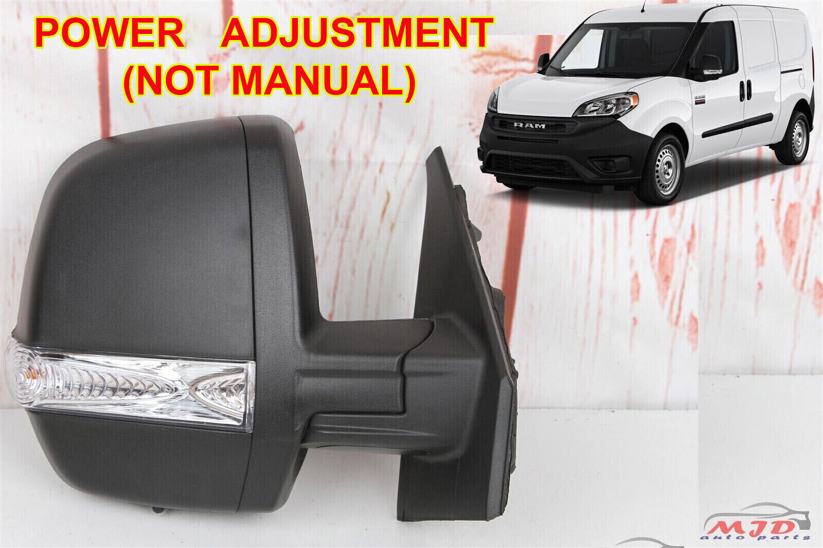 FOR DODGE RAM PROMASTER CITY 2015-2022 RIGHT PASSENGER SIDE POWERED MIRROR