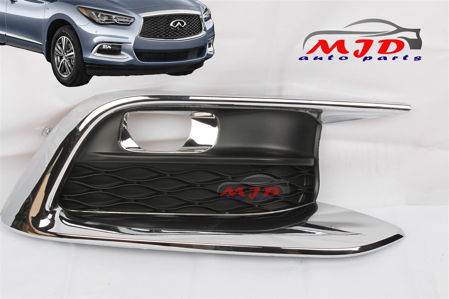 FOR INFINITI QX60 2016-2020 Front Bumper Fog Light Grille Passenger Bezel Trim