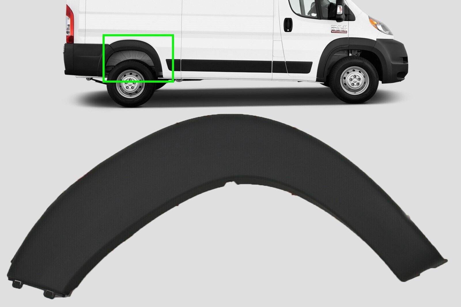 FIT DODGE RAM PROMASTER 2019-2022 RIGHT REAR MOLDING WHEEL TRIM FENDER FLARE