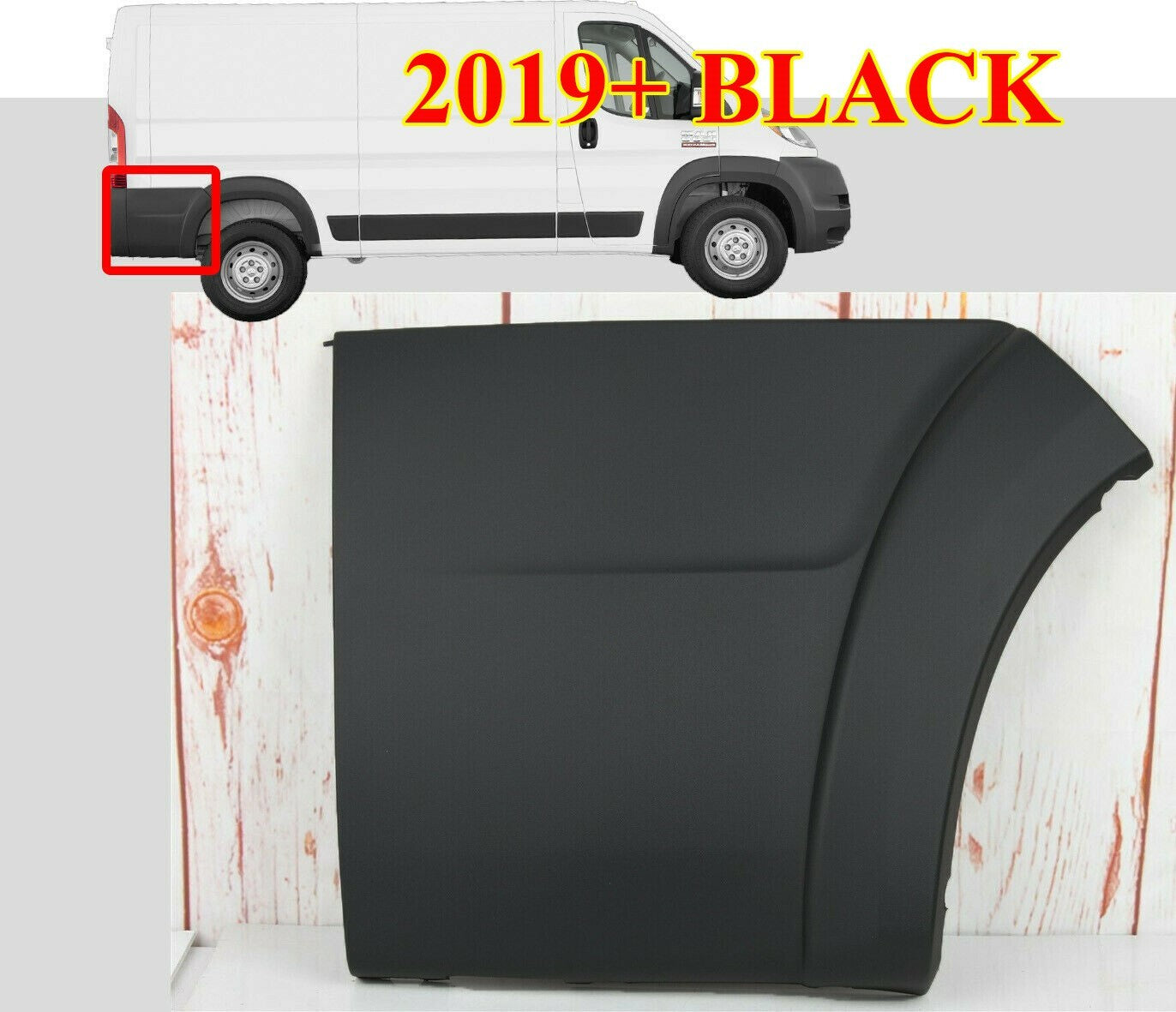 FOR RAM PROMASTER 2019-2025 REAR QUARTER PANEL TRIM MOLDING BUMPER FLARE RIGHT