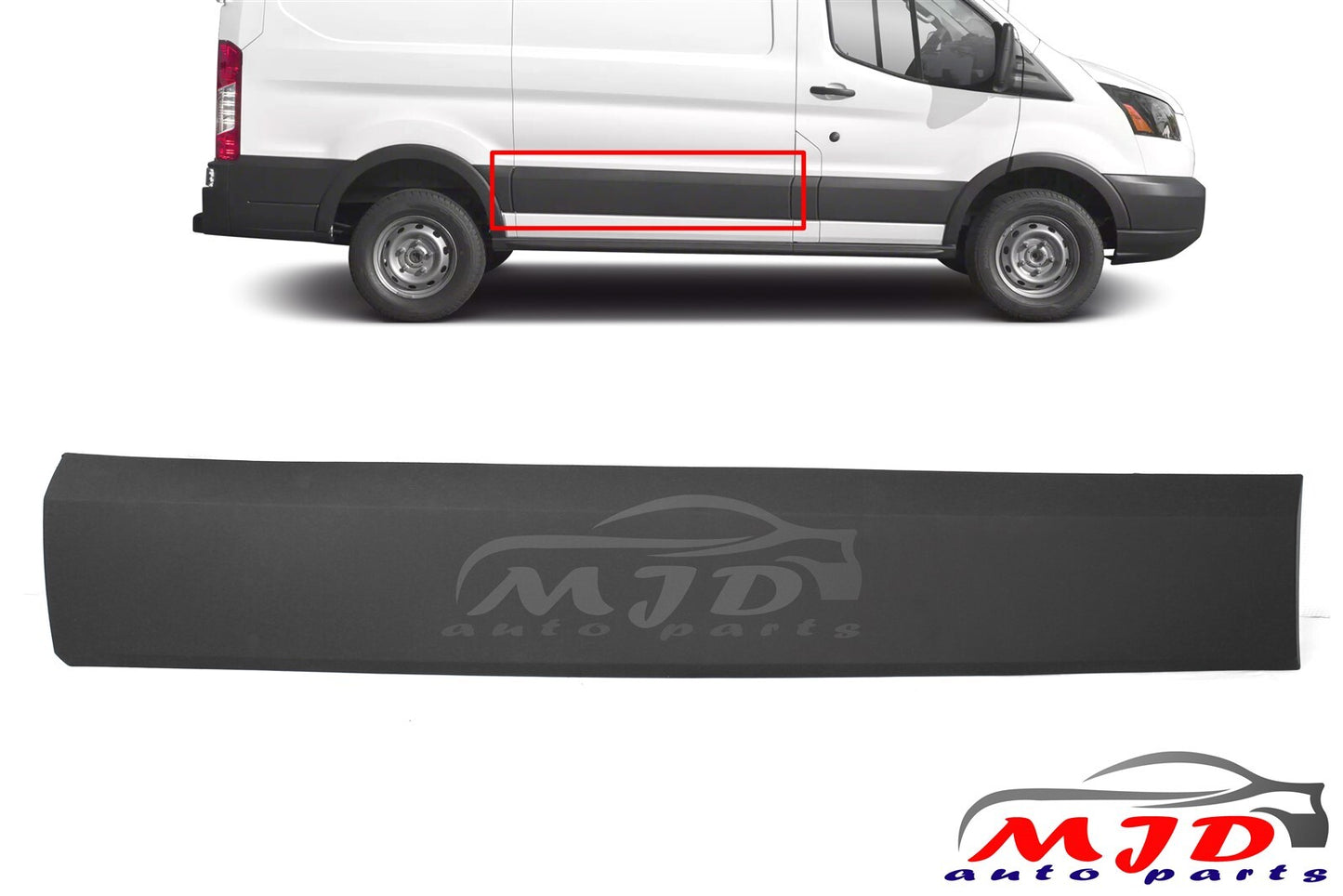 FIT FORD TRANSIT 2015-2024 RIGHT PASSENGER SIDE SLIDING DOOR TRIM MOLDING COVER