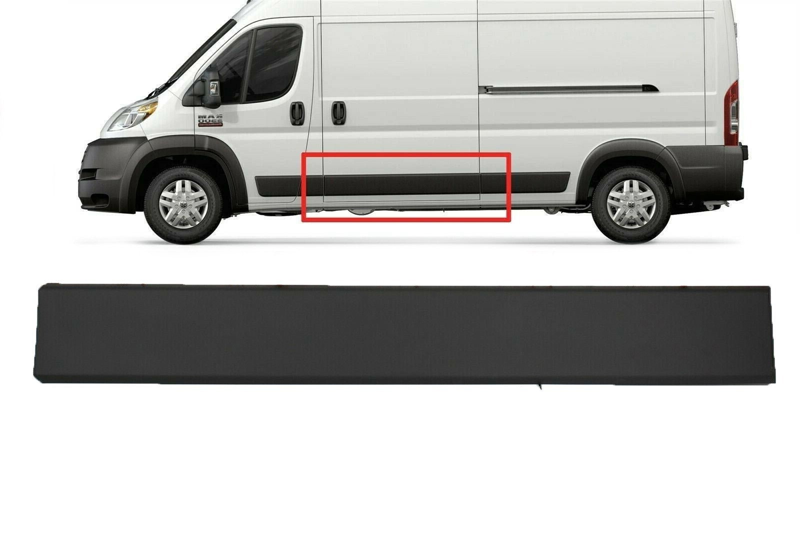 FOR DODGE RAM PROMASTER 2019-2025 LEFT DRIVER SLIDING DOOR TRIM MOLDING COVER